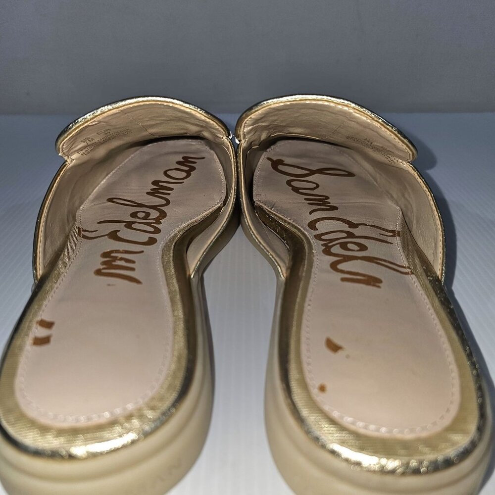 Sam Edelman Gold Mules - Picture 9 of 13